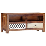 Mobile TV multimediale scaffale TV mobile TV sala da pranzo soggiorno camera da letto 90 x 30 x 40 cm legno massello marrone 02_0026338