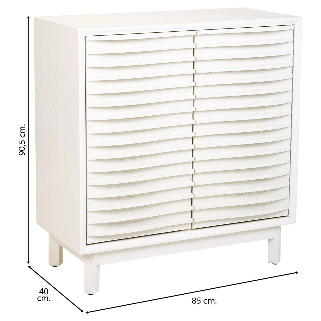 Credenza in legno con 2 porte 85x40x90,5