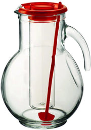 BORMIOLI KUFRA CARAFFA IN VETRO CON COPERCHIO DA  2 LT ROSSA