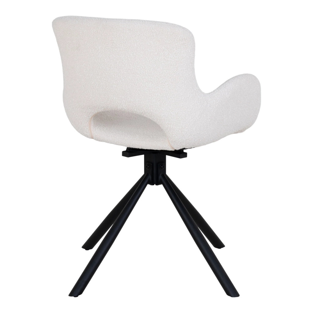 Set di 2 Sedie Amorim, Bianco, Tessuto, 58x59x82,5 cm