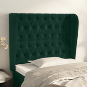 Testiera ad Orecchio Verde Scuro 93x23x118/128 cm in Vellutocod mxl 97688