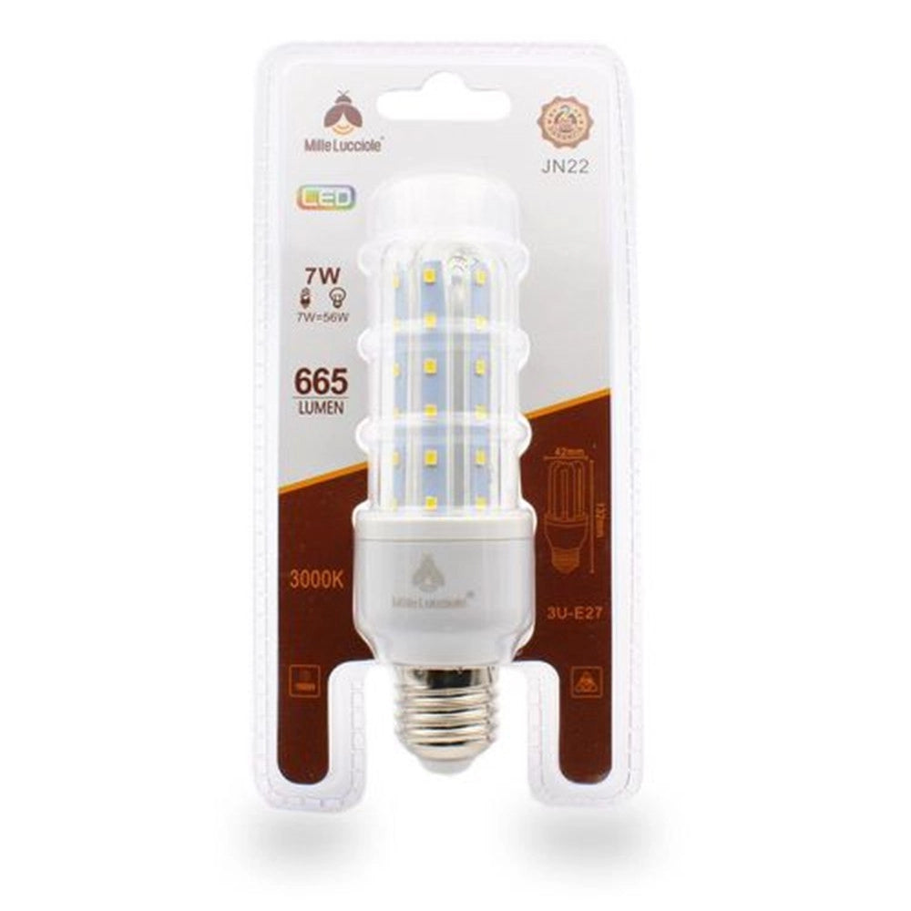 Trade Shop - Lampadina Led Jn22 Attacco E27 7w 3u Luce Calda 3000k Tubolare Lineare 665lm 87309 -