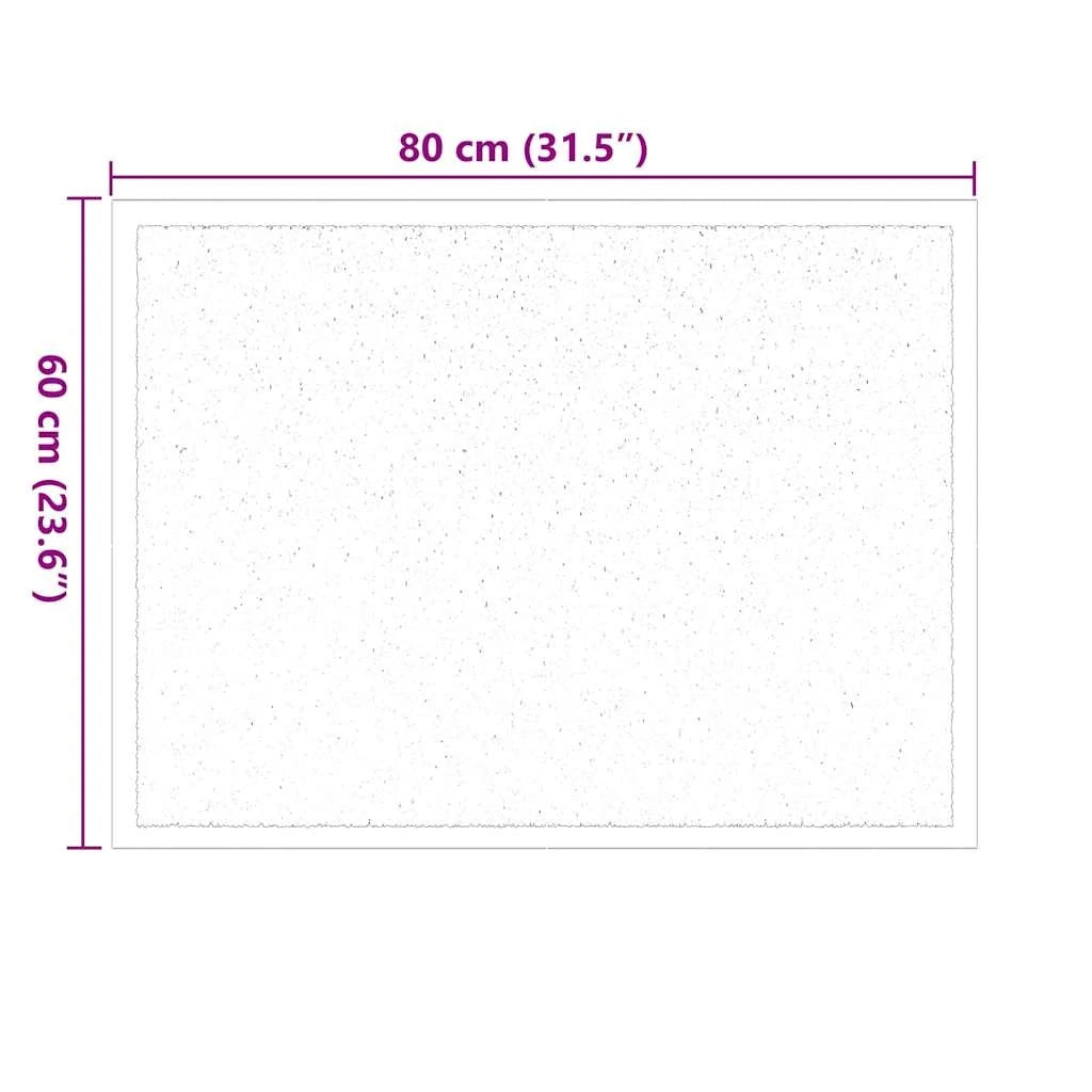 Zerbino rettangolare assorbente antifatica 80 x 60 x 1,2 cm in tessuto teddy beige 02_0059000