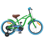 Bicicletta per Bambini 16 Pollici per bambini di 4-6 anni Verde 42009325