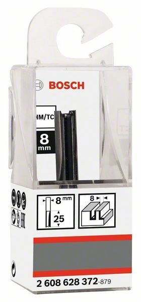 2608628372 - Fresa dritta, 8 mm, D1 8 mm, L 25,4 mm, G 56 mm 8 mm, D1 8 mm, L 25,4 mm, G 56 mm