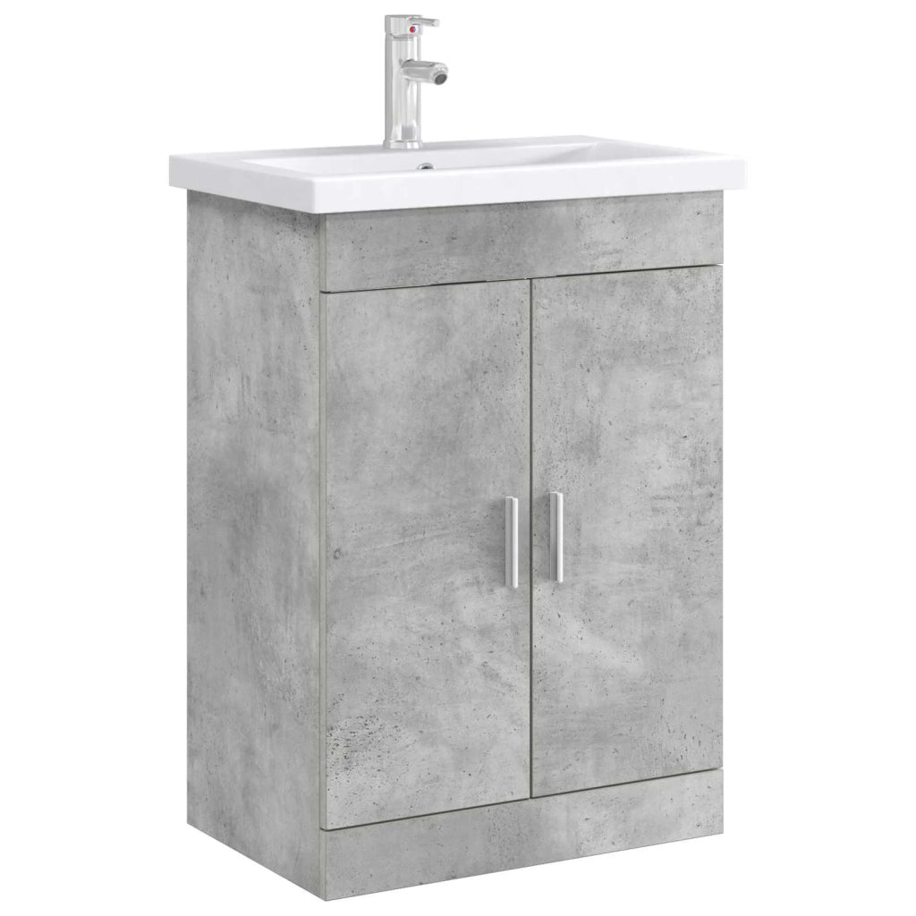 Mobiletto da Bagno Sotto Lavabo Grigio Cemento 890691