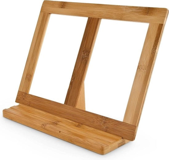 Supporto per libri di cucina in bambù 235 x 32 x 12 cm per libri di cucina spessi
