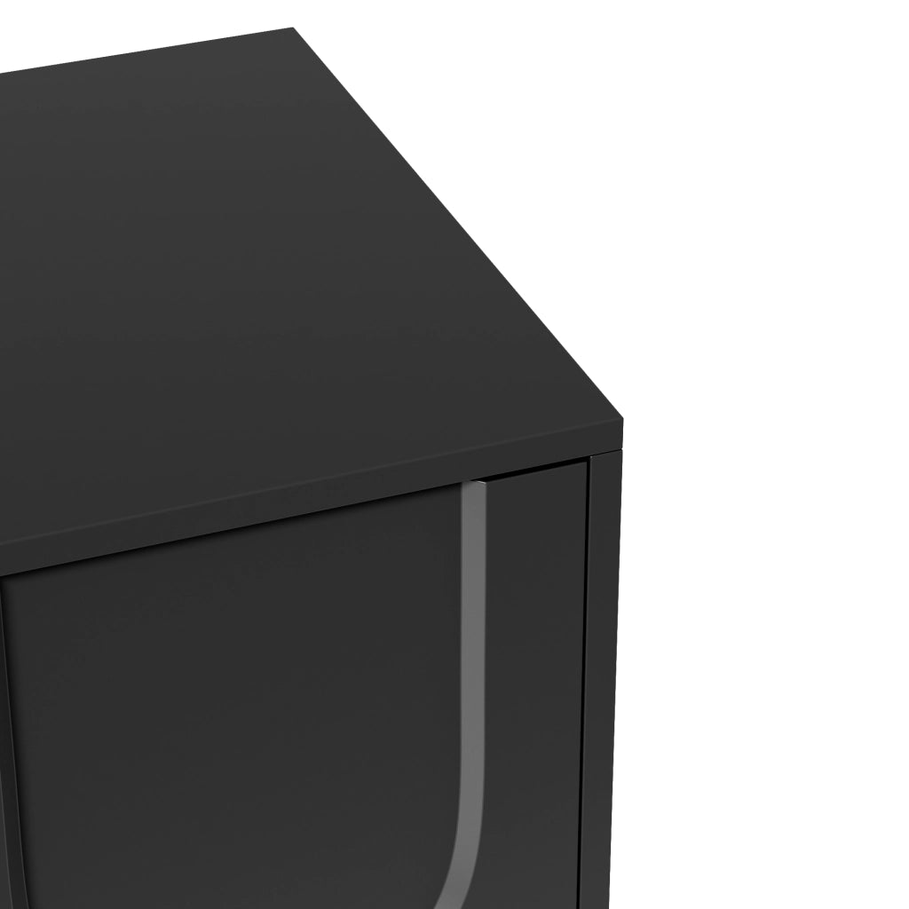 Mobile TV 180x40x42 cm; ampio spazio contenitore con montaggio semplice; truciolare nero