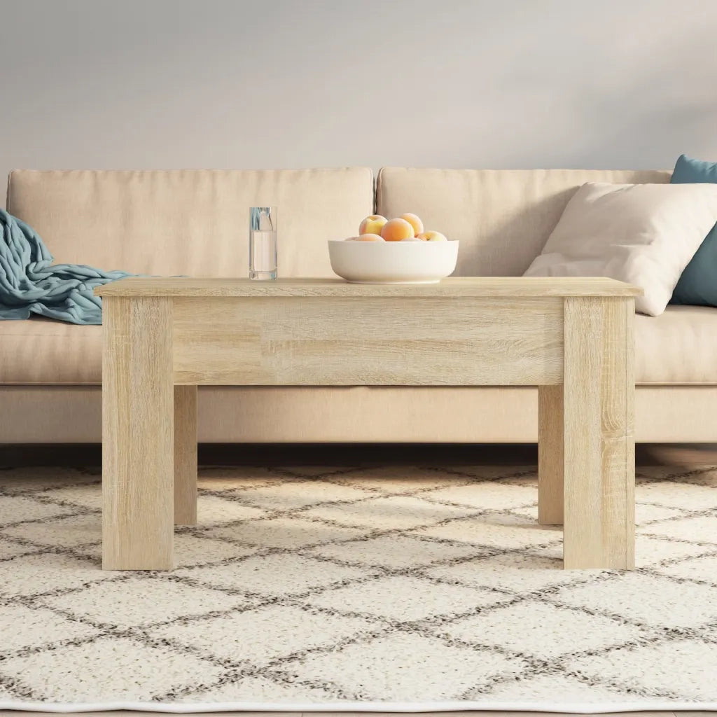 Tavolino da Salotto Rovere Sonoma 101x49x52cm Legno Multistrato cod mxl 10005