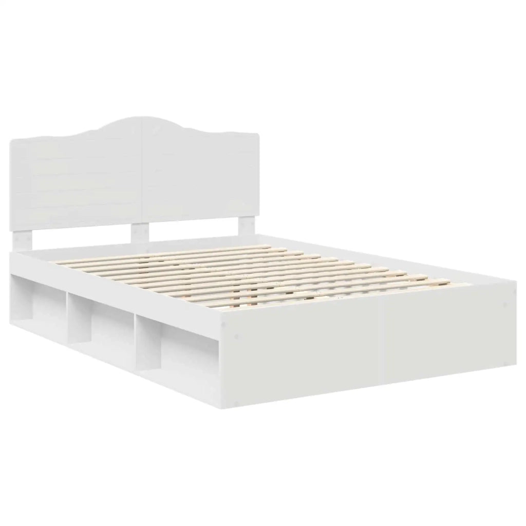 Struttura del letto Bianco 140 x 200 cm Pino massello 3413299
