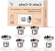 Set di contenitori di sapone magnetici con beccuccio - acciaio inossidabile - prodotti igienici fissa - Francia - riutilizzabile - ecocompatibile - economico - 6 pezzi