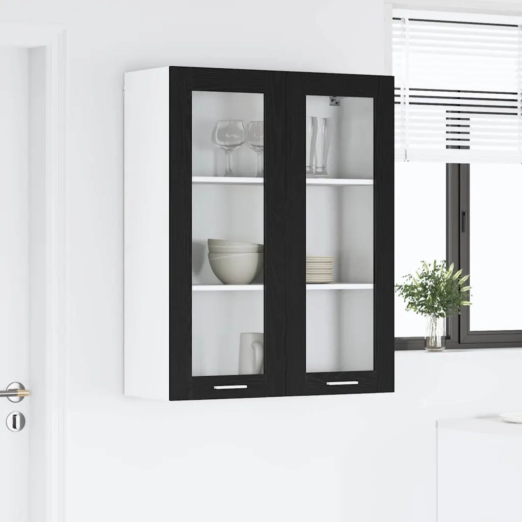 Armadio pensile Rovere Nero 80 x 31 x 100 cm Legno multistrato