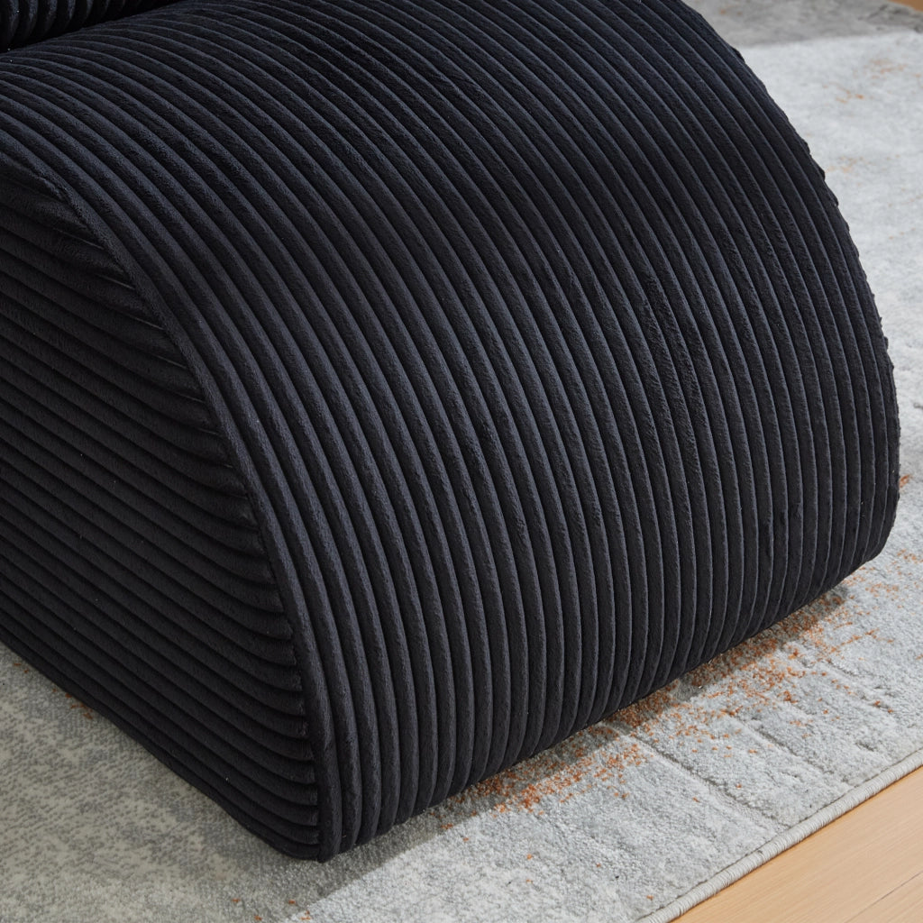 Poltrona Relax Design Ergonomica ¨C MINIMAL ¨C Nera, Schiuma ad Alta Densit¨¤