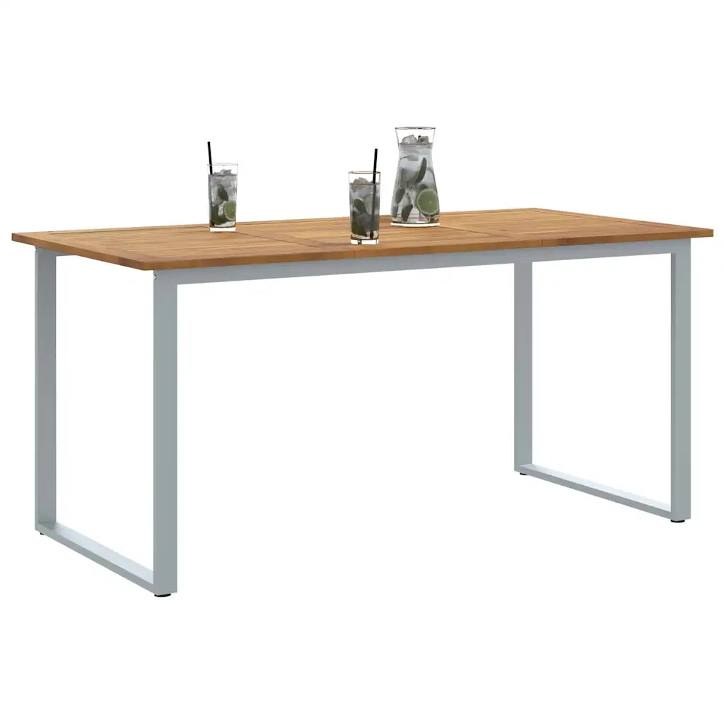 Tavolo da Giardino Grigio 160 x 80 x 75 cm 4010595