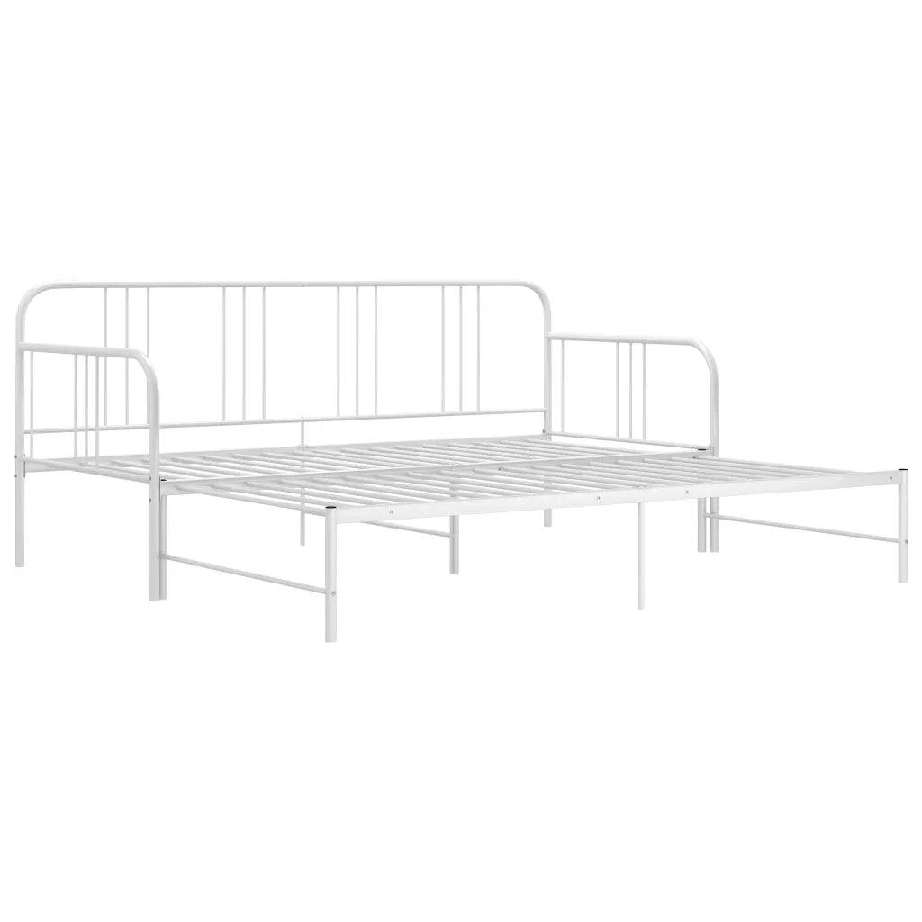 Telaio Divano Letto Estraibile Bianco in Metallo 90x200 cm cod mxl 58382