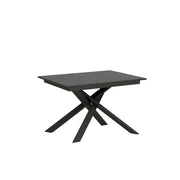 Tavolo allungabile 90x120/180 cm Ganty - bordo Antracite telaio Antracite - Antracite Spatolato
