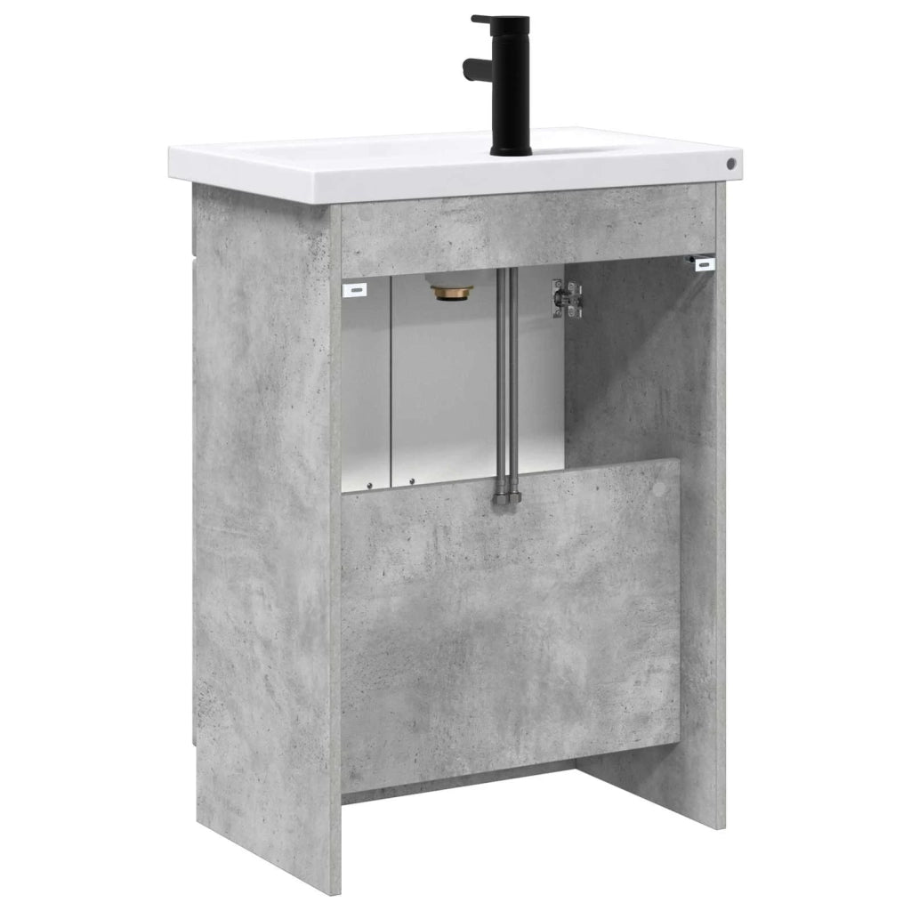 Set di mobili per il bagno Grigio Cemento 78,5 x 37,5 x 81 cm 3404177