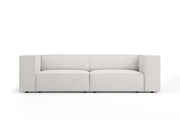 Cosmopolitan Design - Divano "Arendal" 3 posti in ciniglia grigio chiaro 