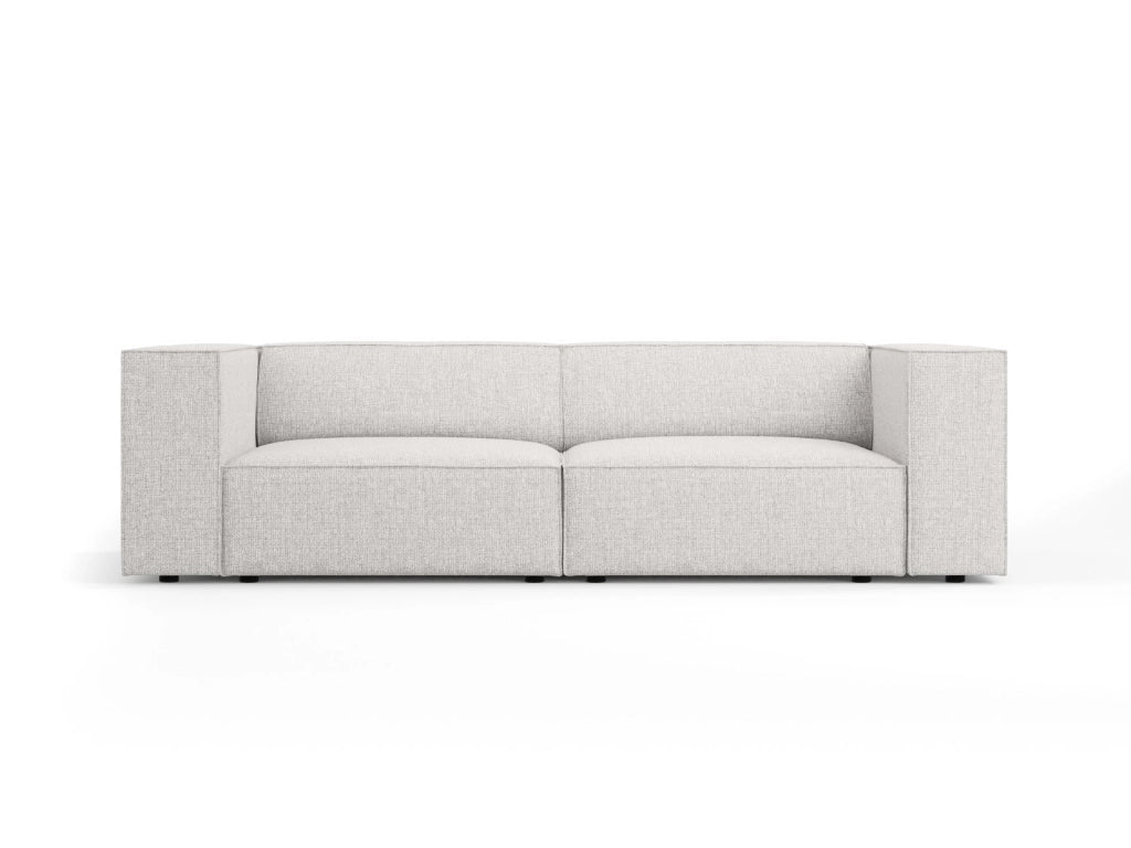 Cosmopolitan Design - Divano "Arendal" 3 posti in ciniglia grigio chiaro 