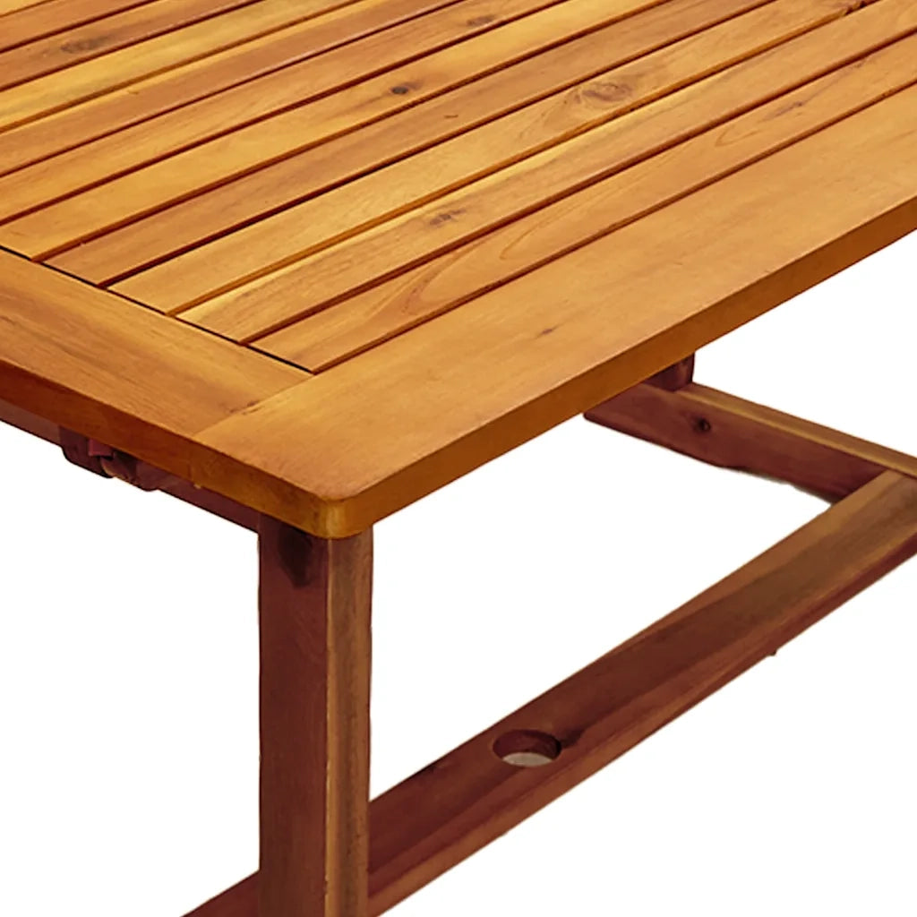 Set Pranzo da Giardino 7pz Legno Massello di Acacia e Textilene
