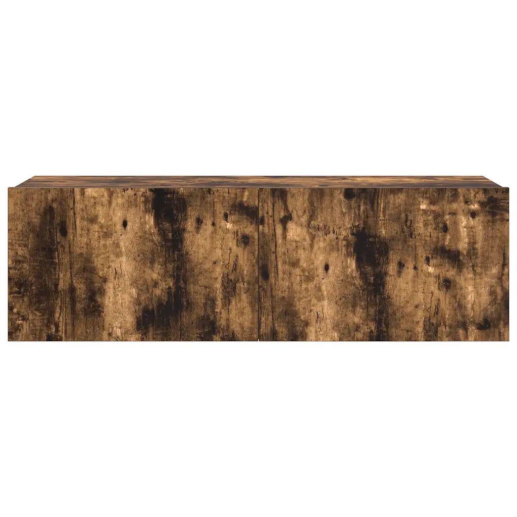 Set di Mobili Porta TV 4 pz | Armadietto TV | Mobile Porta TV Rovere Fumo in Legno Multistrato