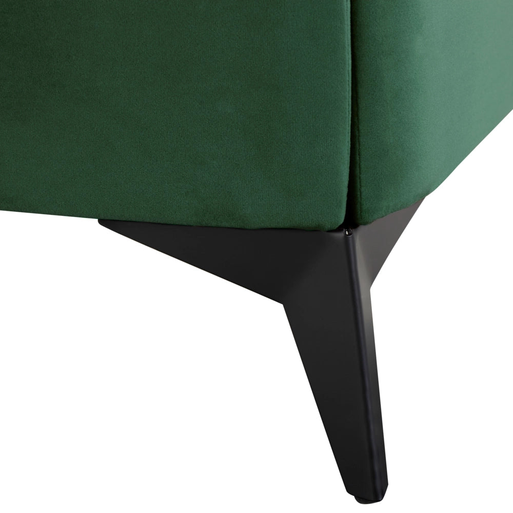 Letto imbottito moderno in velluto di colore verde 180 x 200 cm moderno elegante