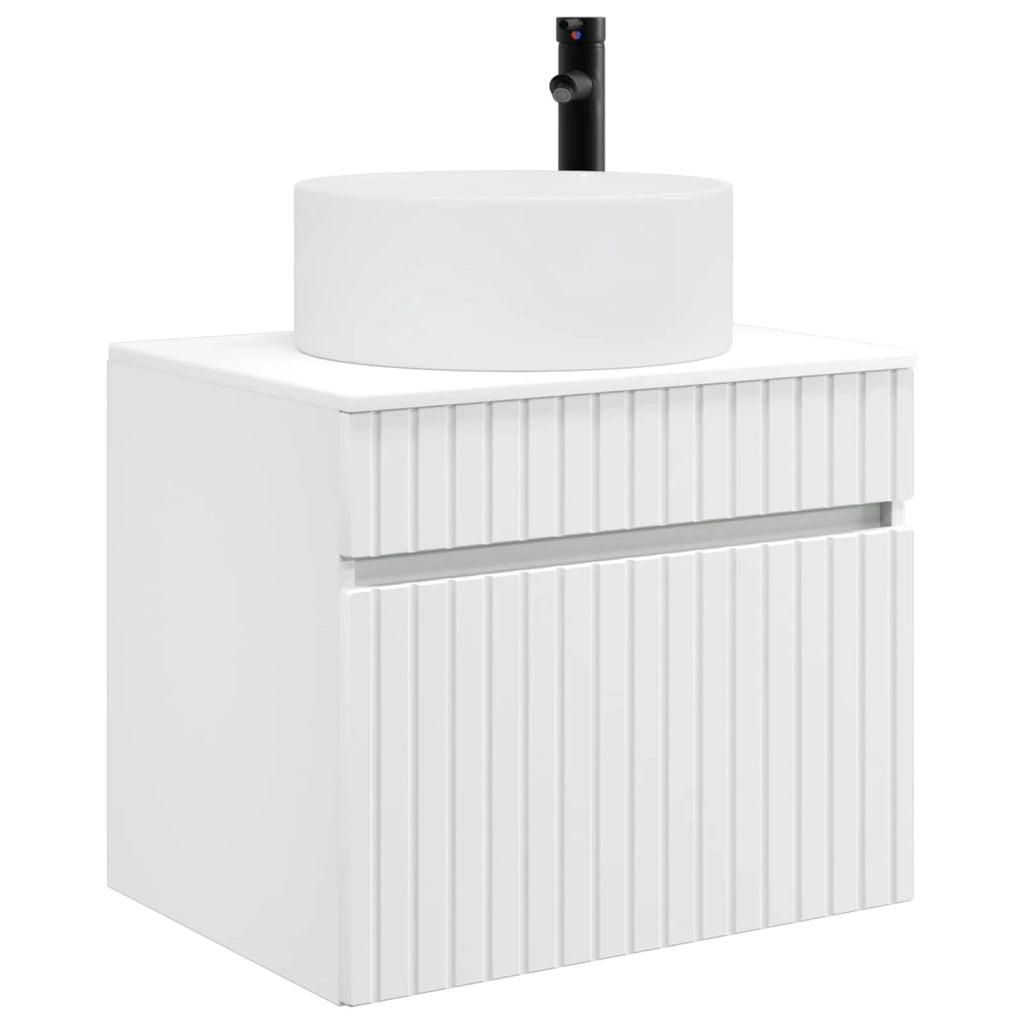 Mobiletto da Bagno a Muro Bianco 59 x 44,5 x 50 cm 890632