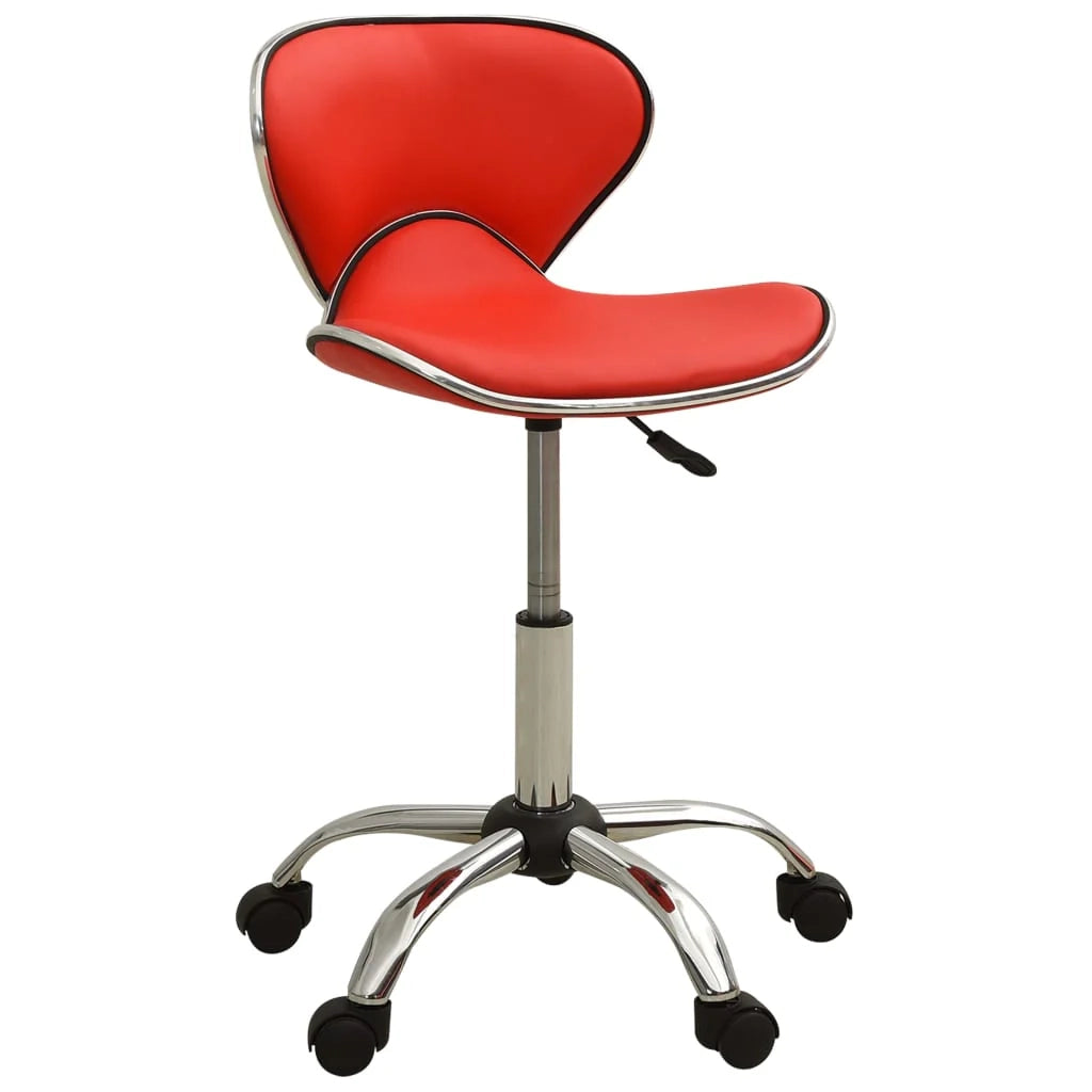 Sedia da ufficio/sedia da studio/sedia per computer in similpelle rossa 02_0024061