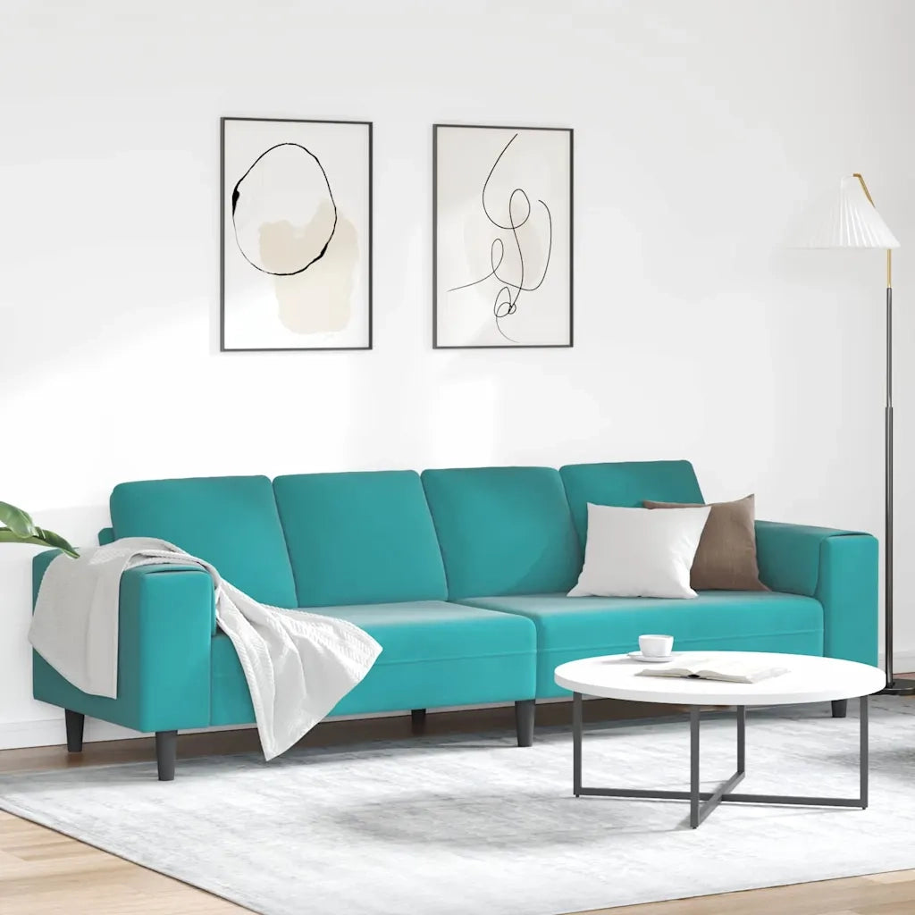 Set di divani Turchese Velluto
