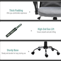 Sedia Poltrona Direzionale da Ufficio in Tessuto Grigio