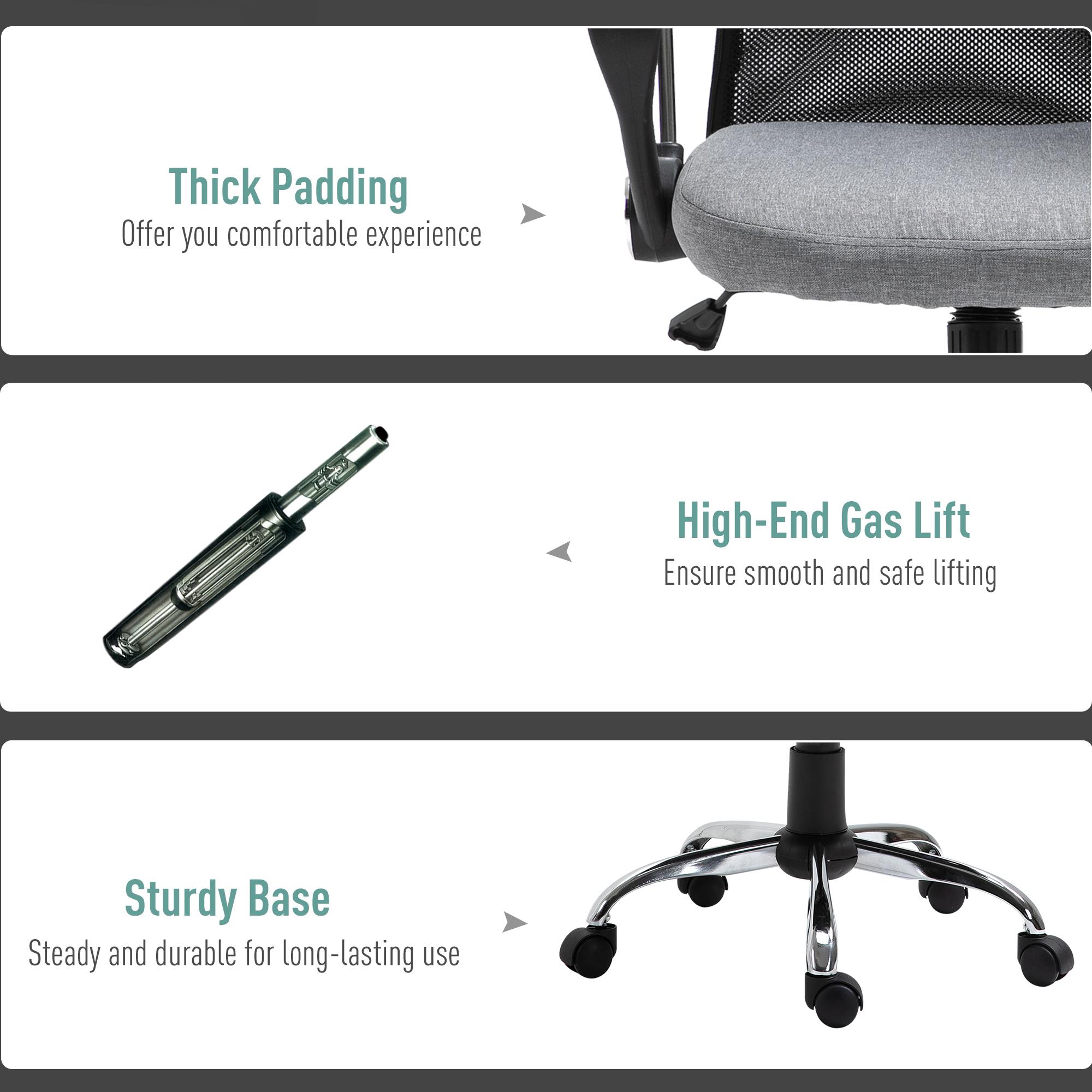 Sedia Poltrona Direzionale da Ufficio in Tessuto Grigio