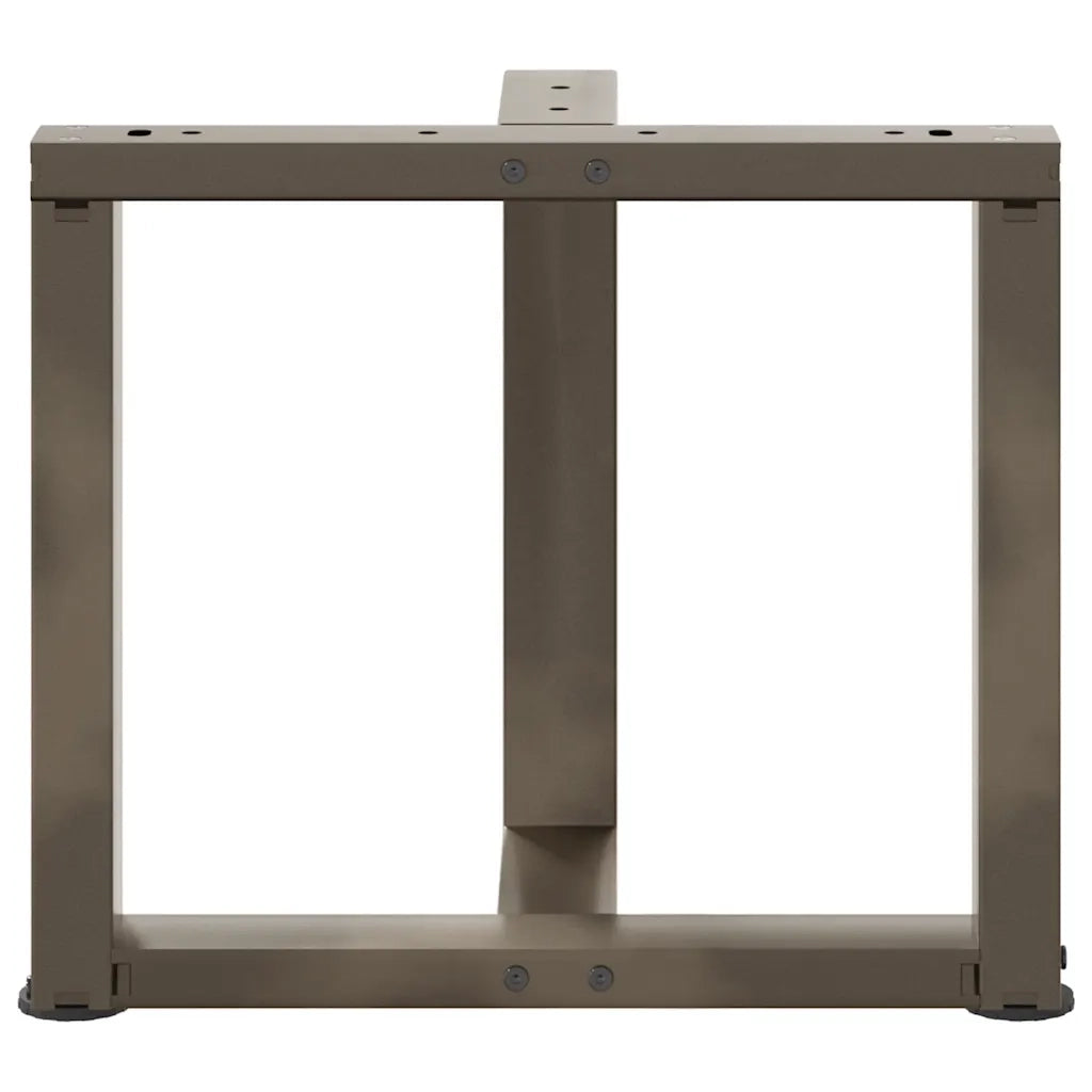 Gambe per Tavolino da Caffè a Forma di T 2 pz Nere 50x25x(42-43) cm Acciaio