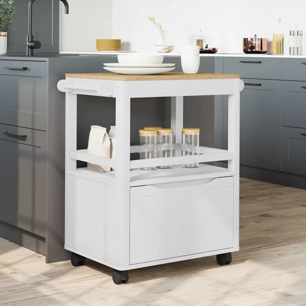Carrello da Cucina FLORO Bianco 72,5 x 45 x 80 cm CFW1273528