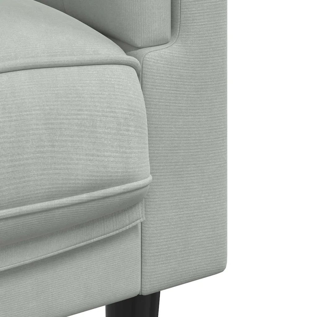 Divano Sedia-Poltrona con Cuscino Grigio Chiaro in Velluto