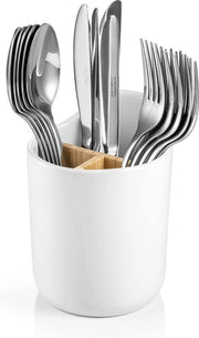 Sostegno per cucina in ceramica con 3 cassette rimovibili - bianco