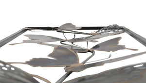 Pannello Farfalle 31x2,5x90 cm in Ferro Nero e Argento