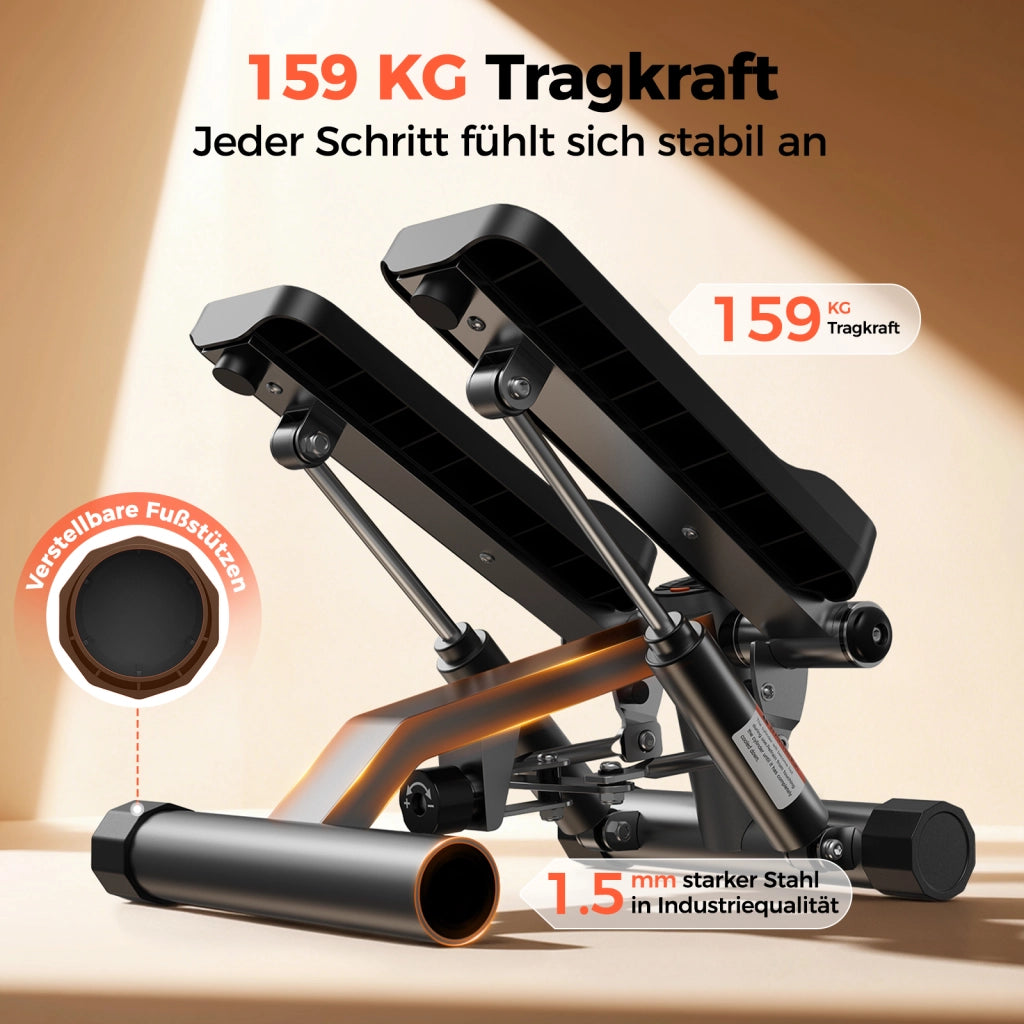 Scala stepper per esercizi a casa - zephmum - con corde di potenza per allenamento gambe braccia glutei