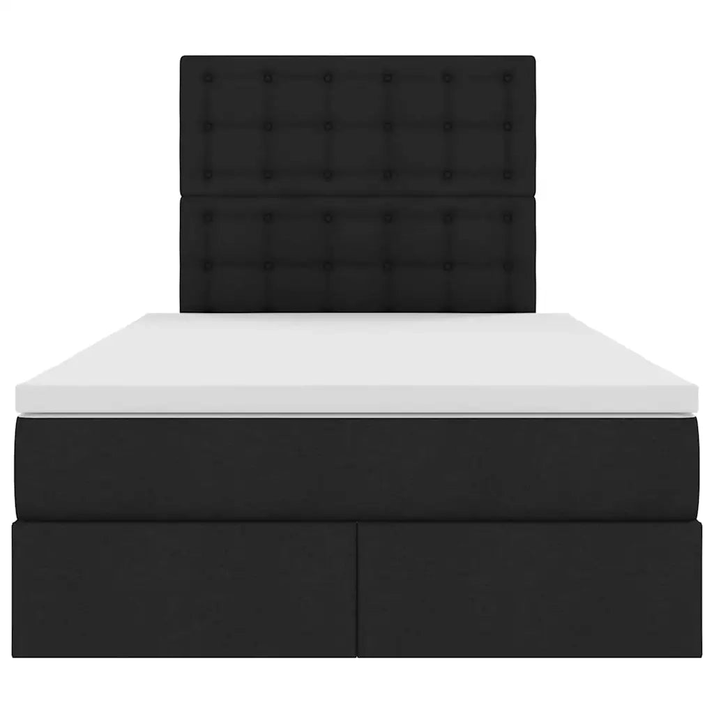 Letto con contenitore e materasso Nero 120 x 200 cm Poliestere
