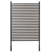 Recinzione Divisorio da Giardino Modulabile Autoportante in Acciaio, 93x22x150 cm, Marrone