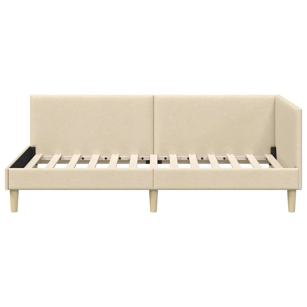 Cornice del letto ad angolo con testiera Crema 80 cm x 200 cm 42016179