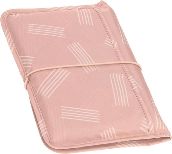 Luiertas per bambini con cuscino di abbraccio per viaggio e sacchetto trasformabile con strisce soffici rosa