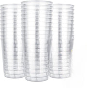 Bicchieri di plastica trasparenti da imballaggio - 120 pezzi - Riciclabili/Disponibili - Ideali per feste