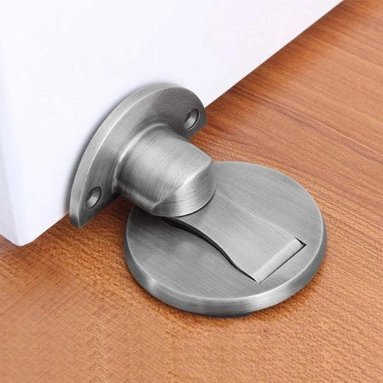 Stopper per porte magnetiche - finitura borchiata - fissaggio invisibile al pavimento