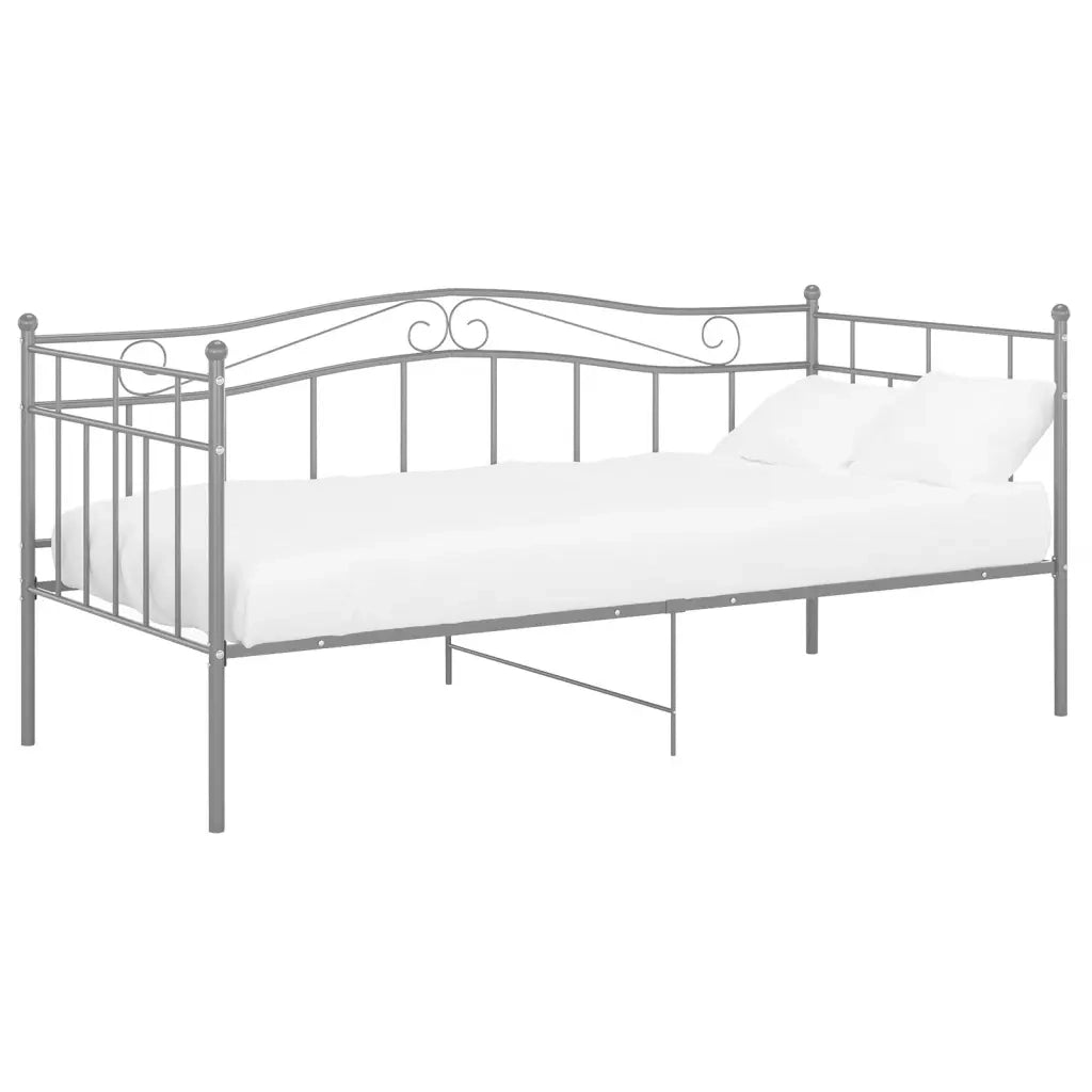 Telaio Divano Letto Grigio in Metallo 90x200 cm 324781