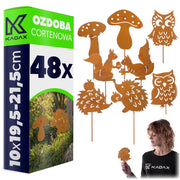 KADAX Ozdoba cortenowa Las P25725 pakiet 6szt K173