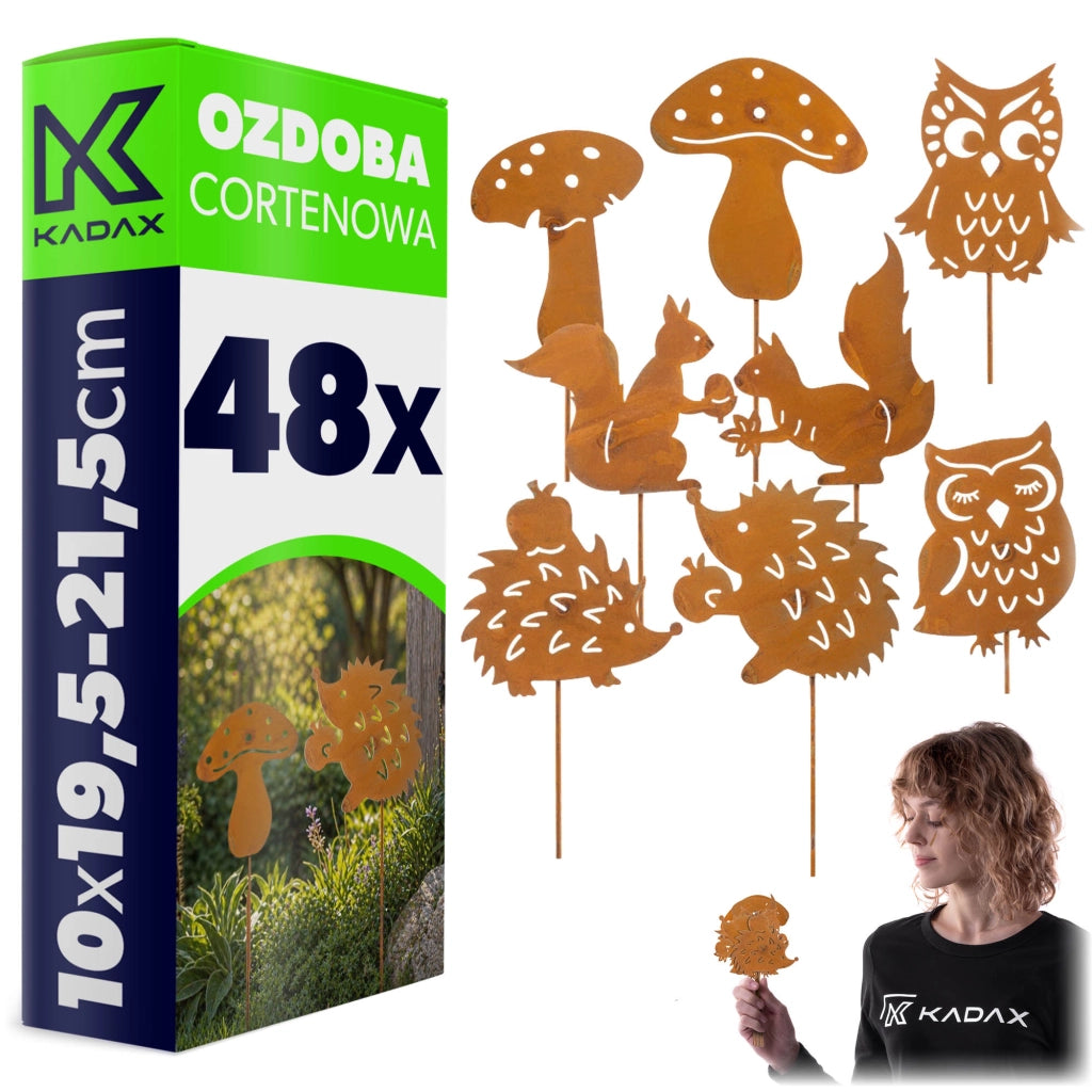 KADAX Ozdoba cortenowa Las P25725 pakiet 6szt K173