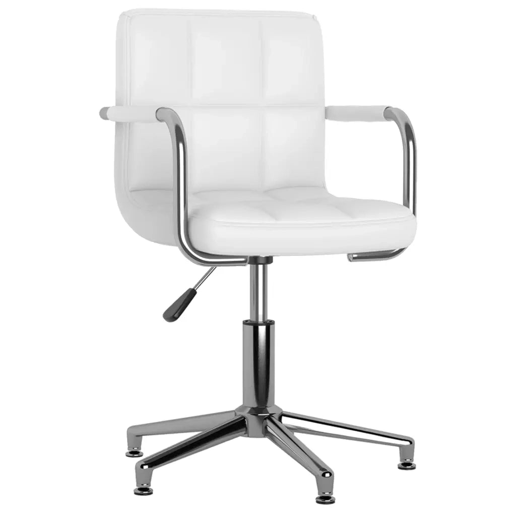Sedia da Ufficio Girevole Bianca in Similpelle 334749