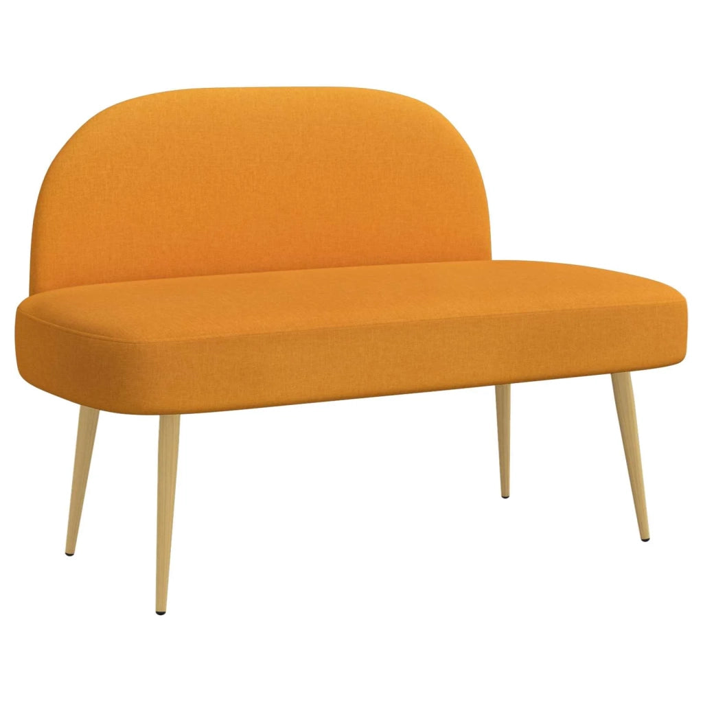 Panchina imbottita con schienale Giallo scuro 110 x 60 x 76 cm 42040765