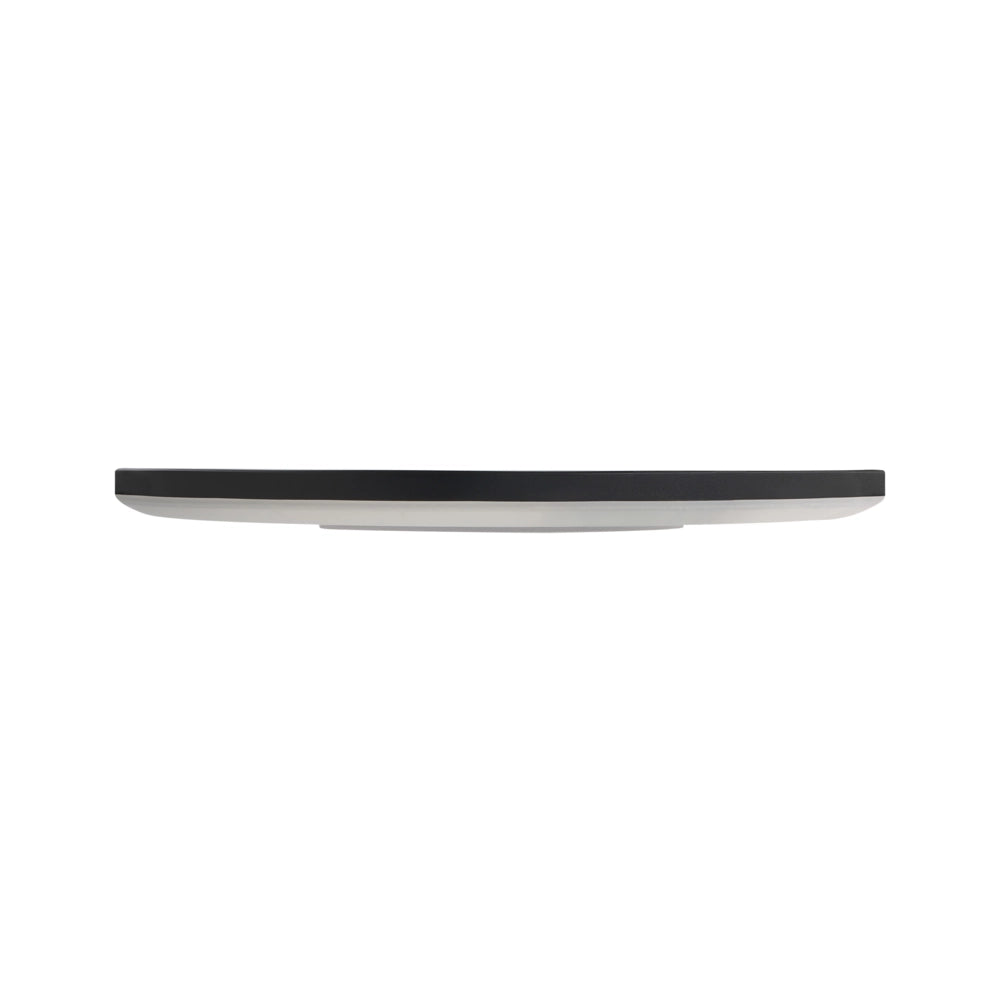 Lampada da soffitto a LED, nera, in materiale sintetico, pannello luminoso a LED rotondo, lampada da incasso a soffitto con telecomando