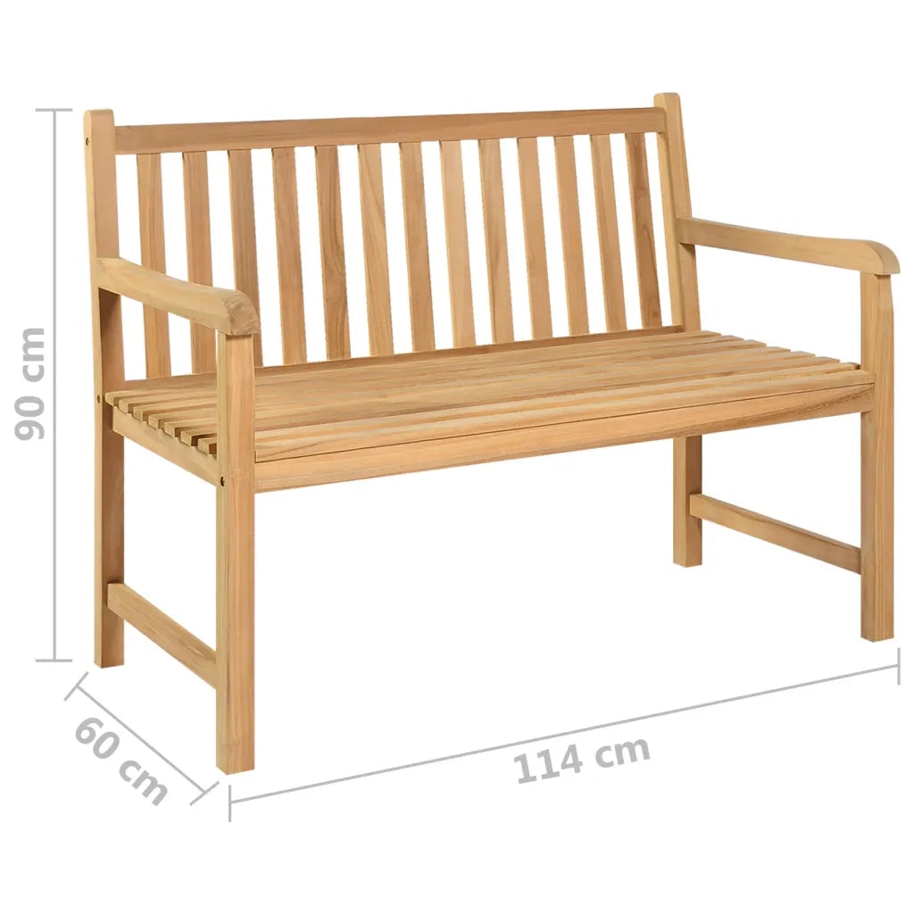 Panchina da Giardino 114 cm in Legno Massello di Teak 316622